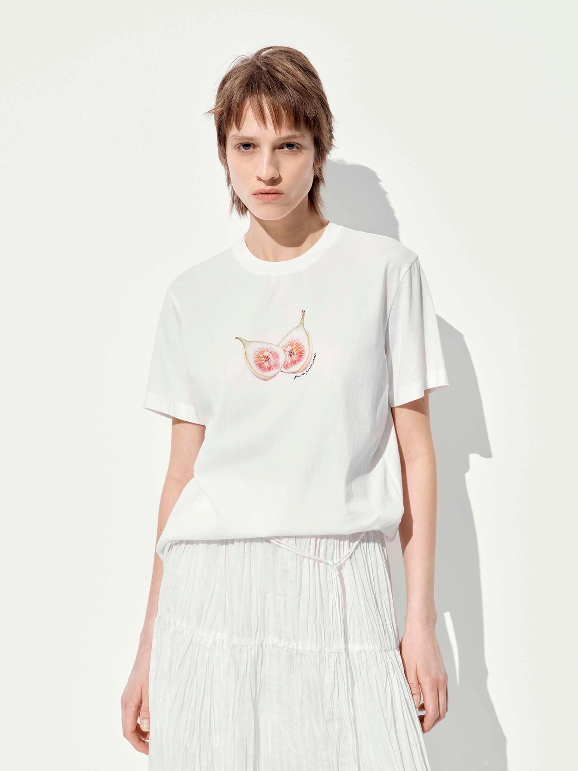 Teenager coolness Fruit Print Cotton T-shirt