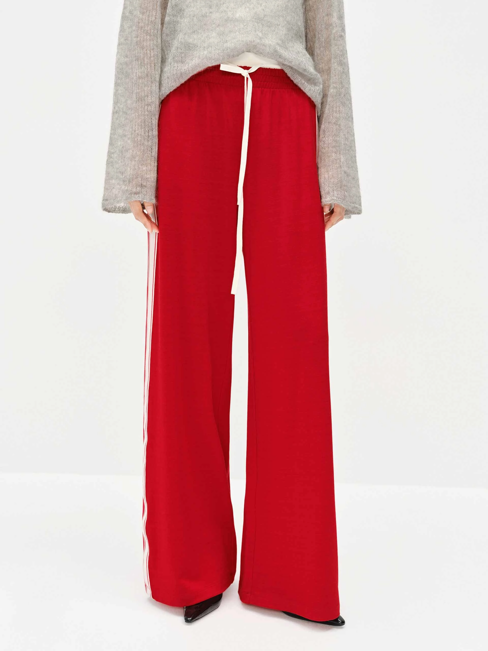 Contrast Waist Relaxed Pants Versatile Design Comfy Style