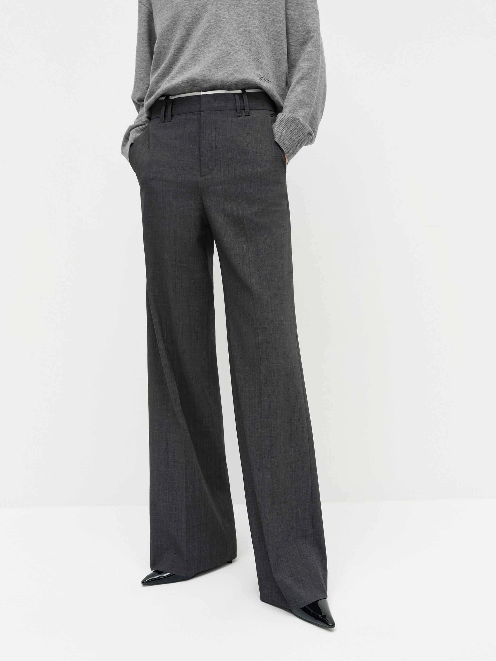 Contrast Waist Straight Pants Tear Resistant