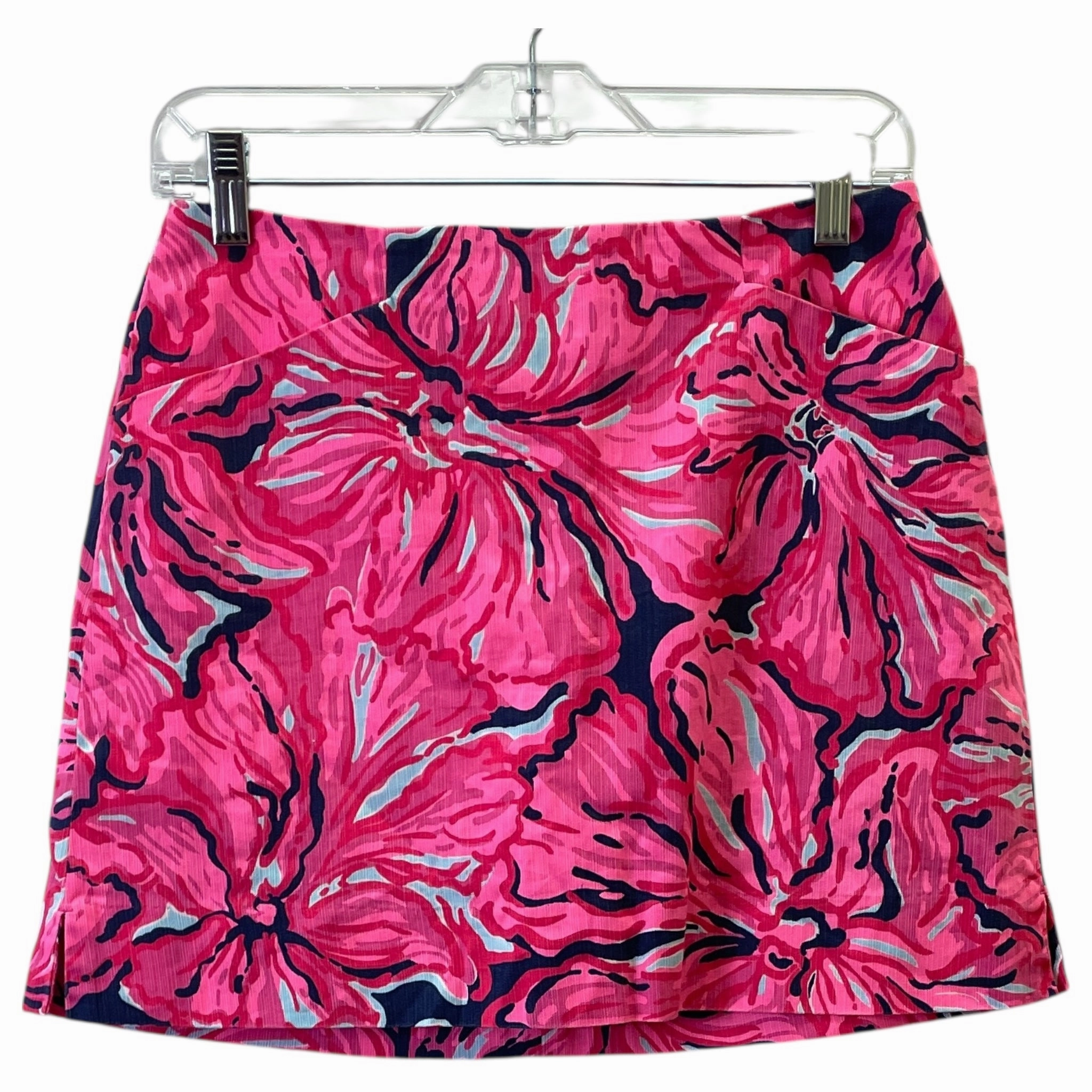 Skirt Designer By Lilly Pulitzer In Blue & Pink, Size:0 Structured Shape