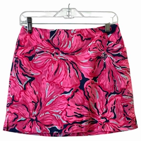 Skirt Designer By Lilly Pulitzer In Blue & Pink, Size:0 Structured Shape