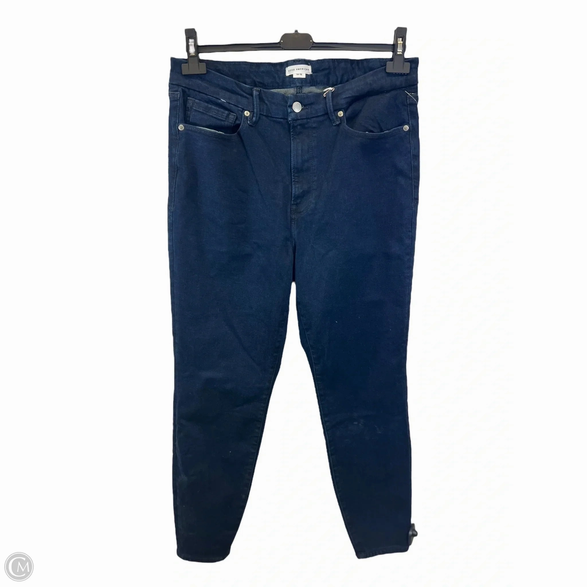 Jeans Designer By Good American In Blue Denim, Size: 14 Neutral Style
