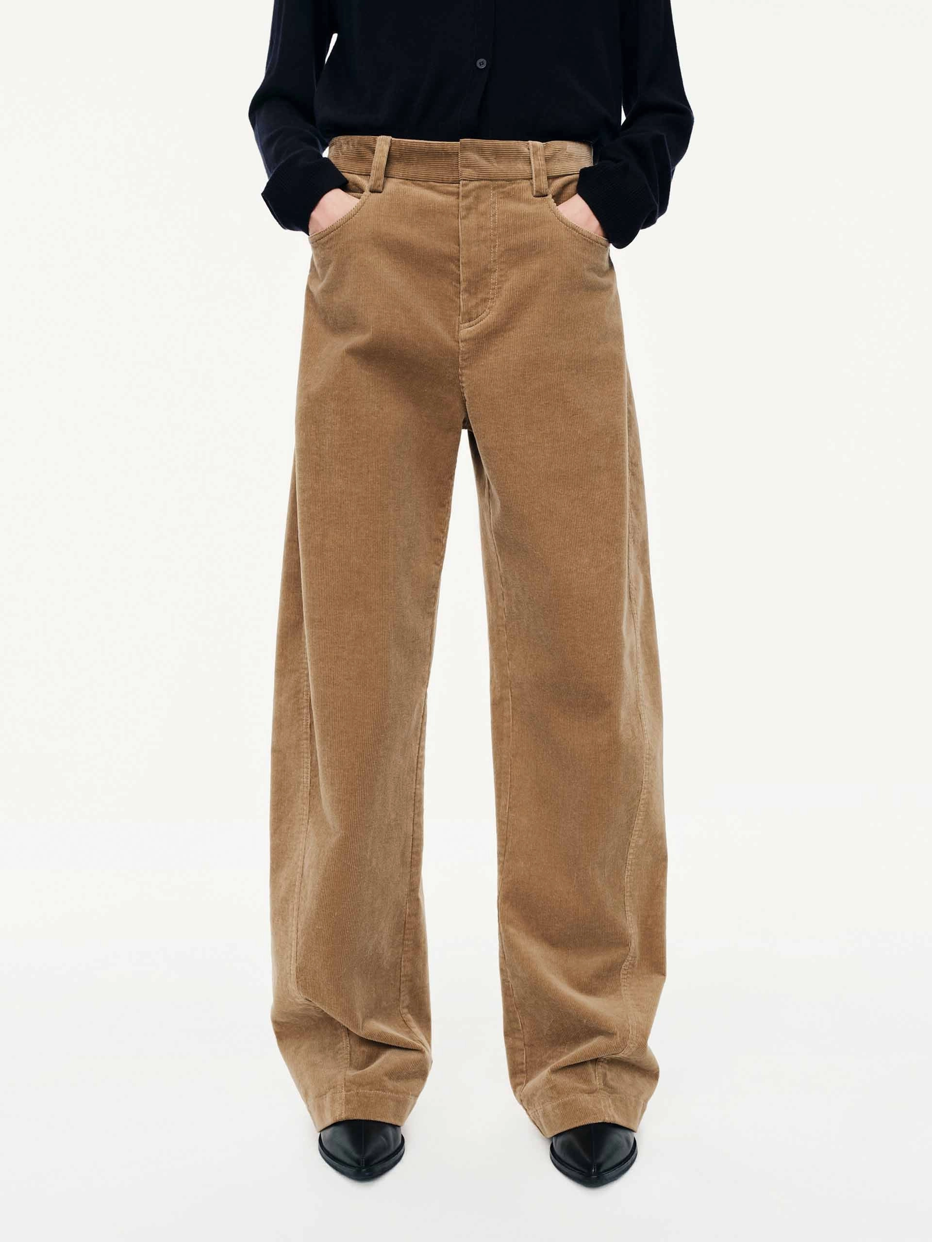 Tough Flex Stretch Panel Corduroy Barrel Leg Pants