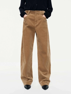 Low Bulk Design Corduroy Barrel Leg Pants