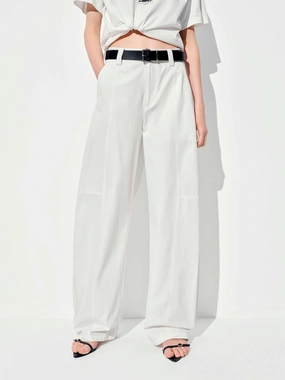 Layered Protection Cotton Barrel Leg Trousers