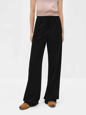 Warm Layer Cotton Blend Relaxed Pants