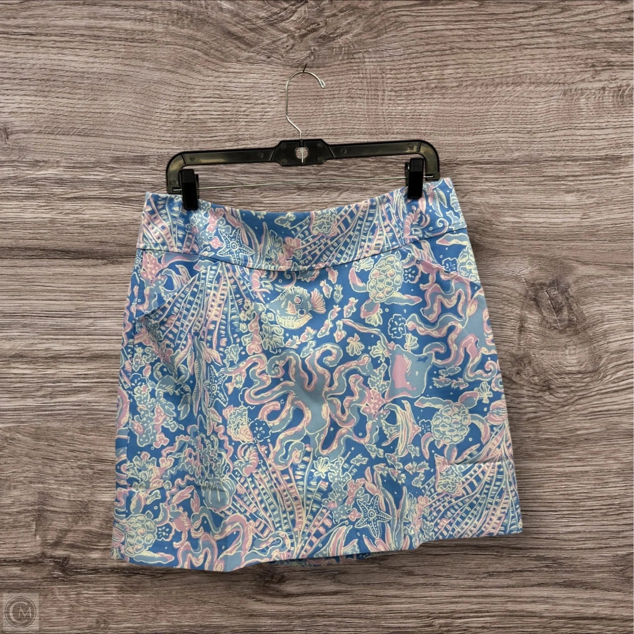 Skirt Designer By Lilly Pulitzer In Blue & Purple, Size: 12 Multi Purpose Fabric Crisscross Details