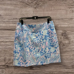 Skirt Designer By Lilly Pulitzer In Blue & Purple, Size: 12 Multi Purpose Fabric Crisscross Details