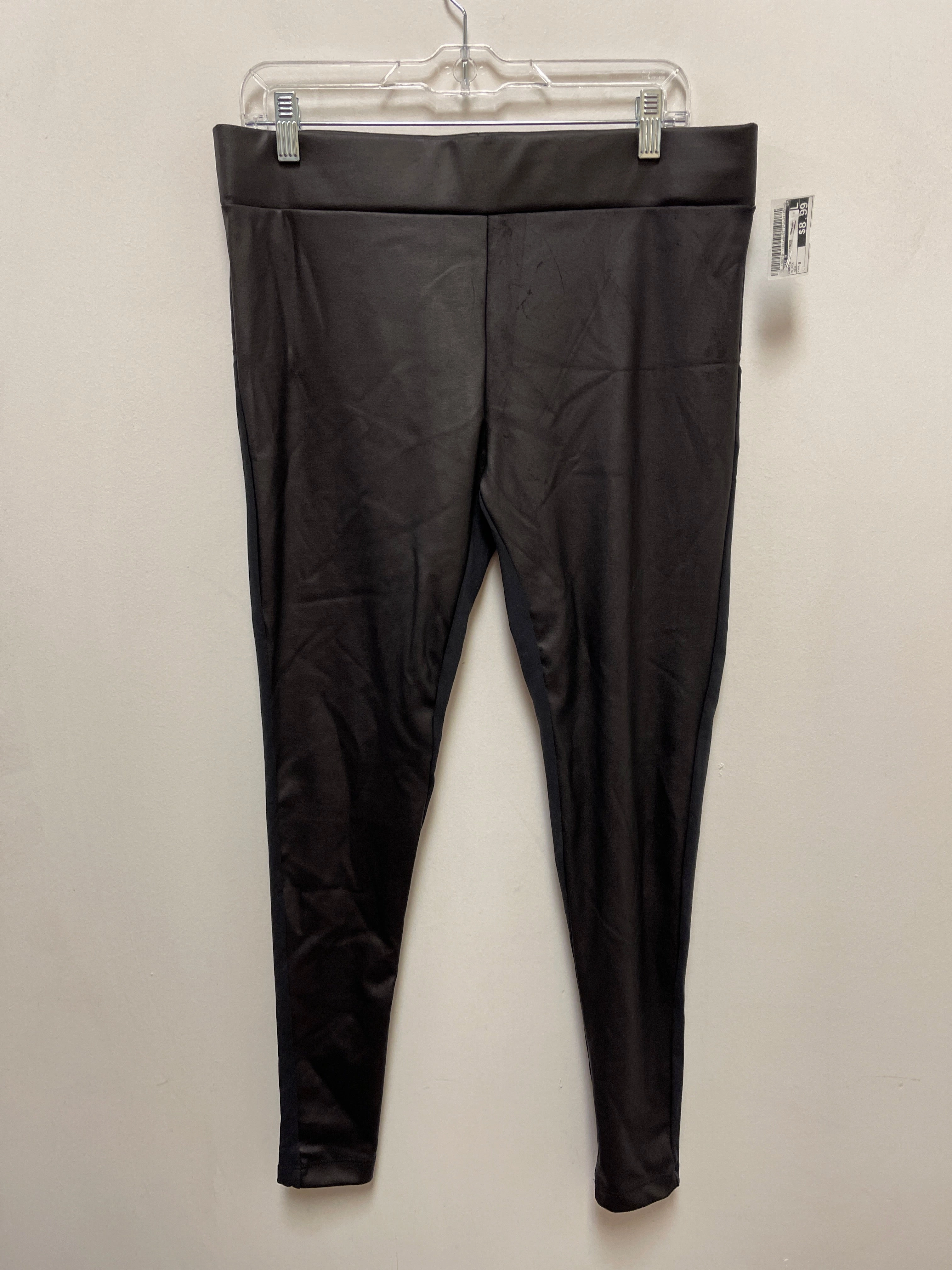 High-Stretch Comfort Winter Sports Rib Knit Pants Leggings By Matty M In Black, Size: 8