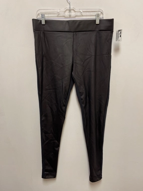 High-Stretch Comfort Winter Sports Rib Knit Pants Leggings By Matty M In Black, Size: 8