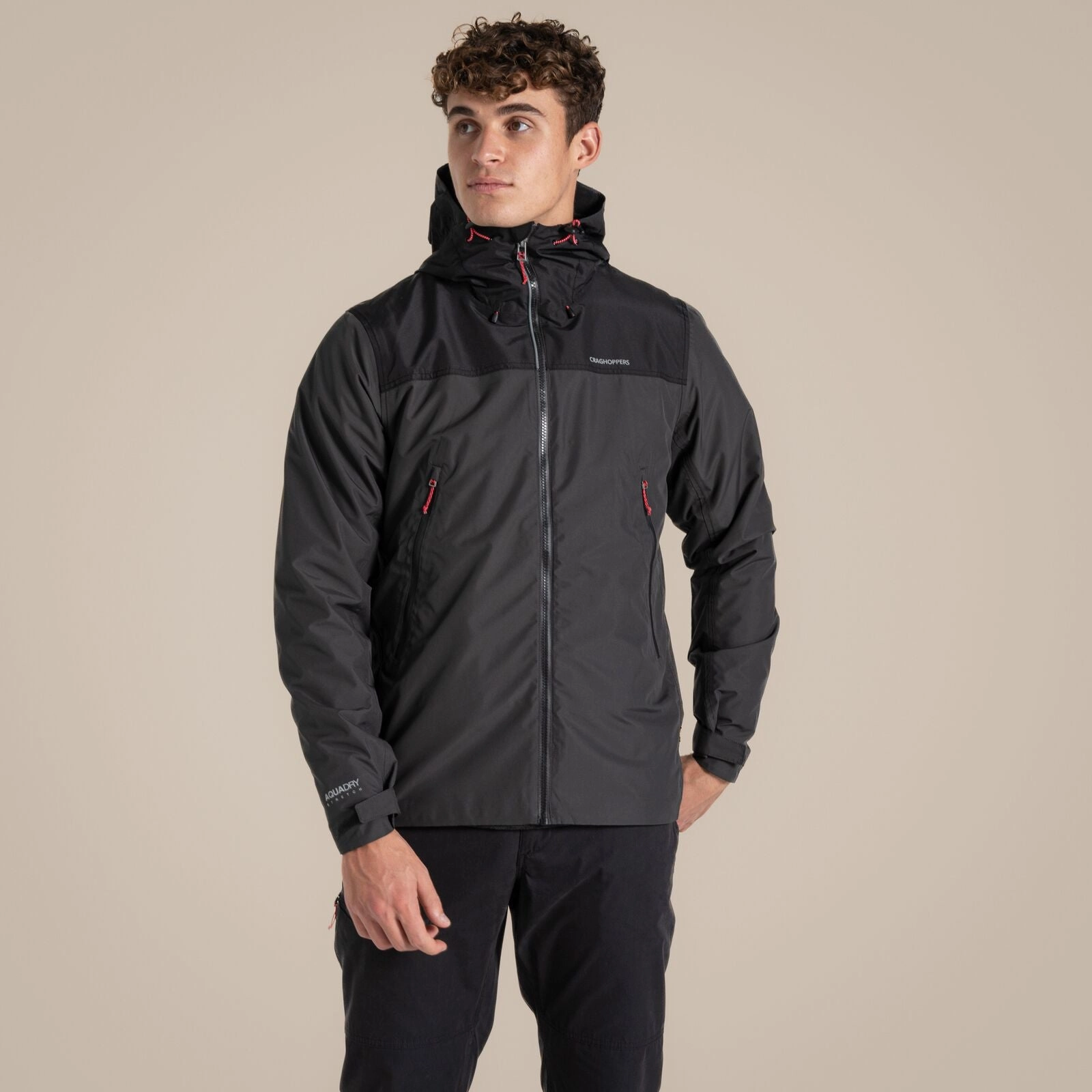 Craghoppers Mens Vanth Breathable Waterproof Jacket Fashion Forward Layer Double Buttons