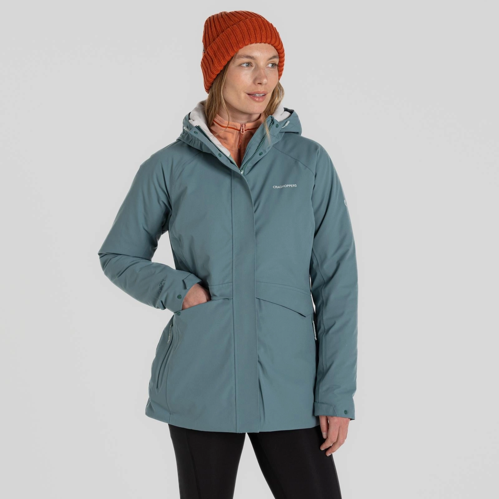Craghoppers Womens Caldbeck Insulated Waterproof Jacket Hidden Ventilation Hypoallergenic Interior