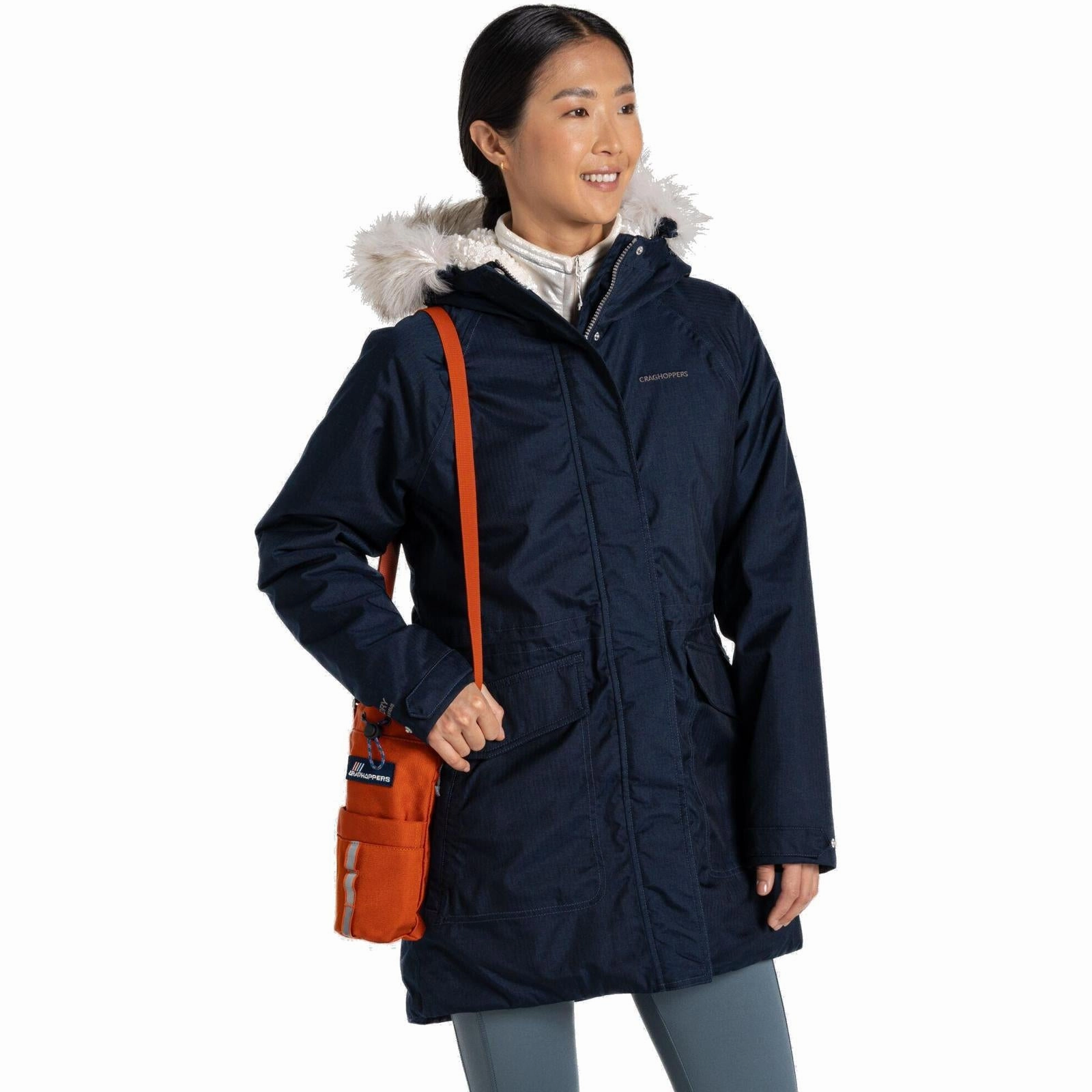 Craghoppers Womens Sofia Waterproof Jacket Waterproof Stitch Details City Wear
