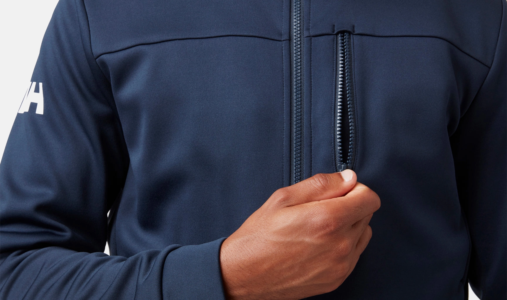 Compact Storage Cheap Nice CREW FLEECE JACKET, Navy