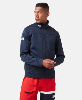 CREW FLEECE JACKET, Navy Reinforced Elbow Panels AdjustableHood