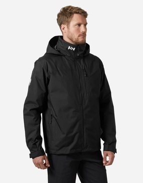 CREW HOODED MIDLAYER JACKET 2, Black elastic waistband Thermal Lining Tech