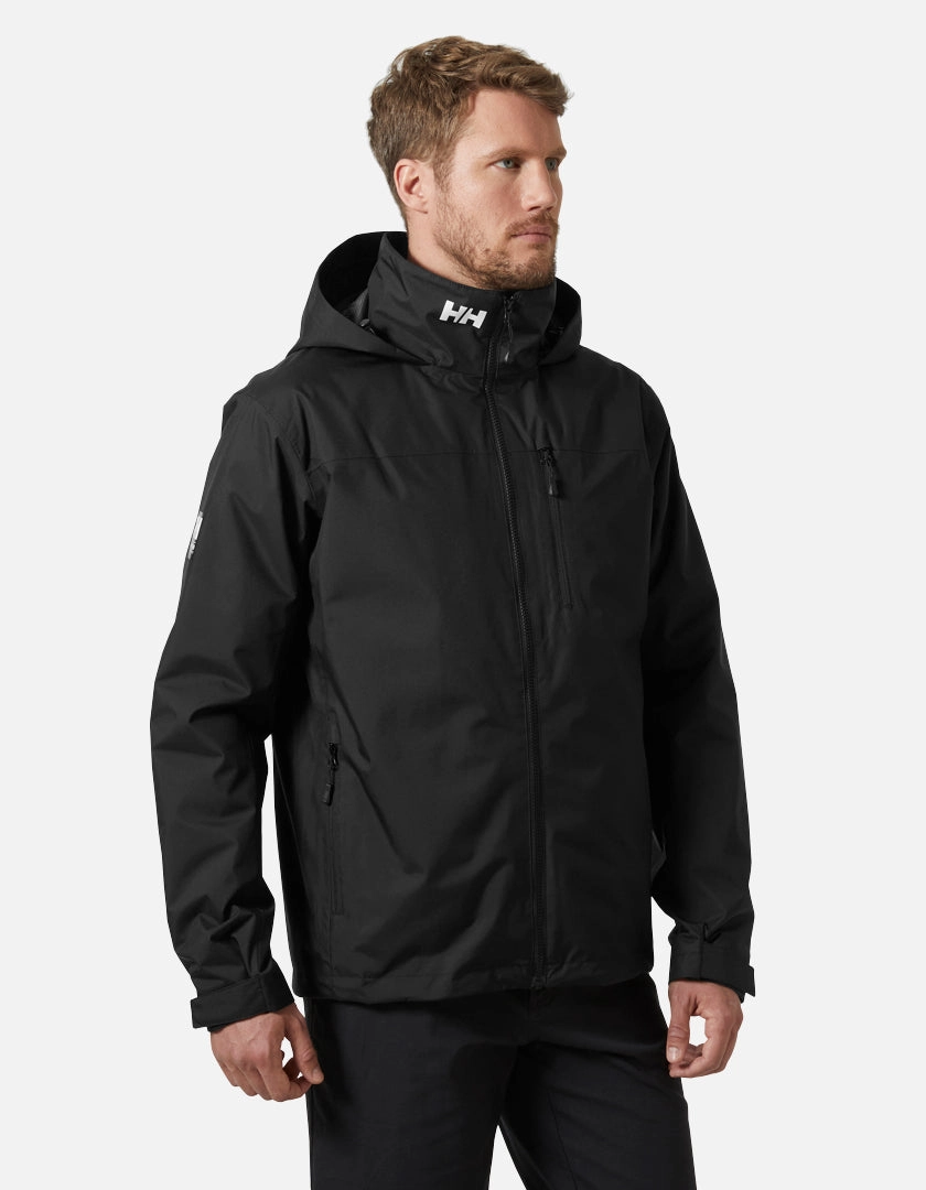CREW HOODED MIDLAYER JACKET 2, Black elastic waistband Thermal Lining Tech