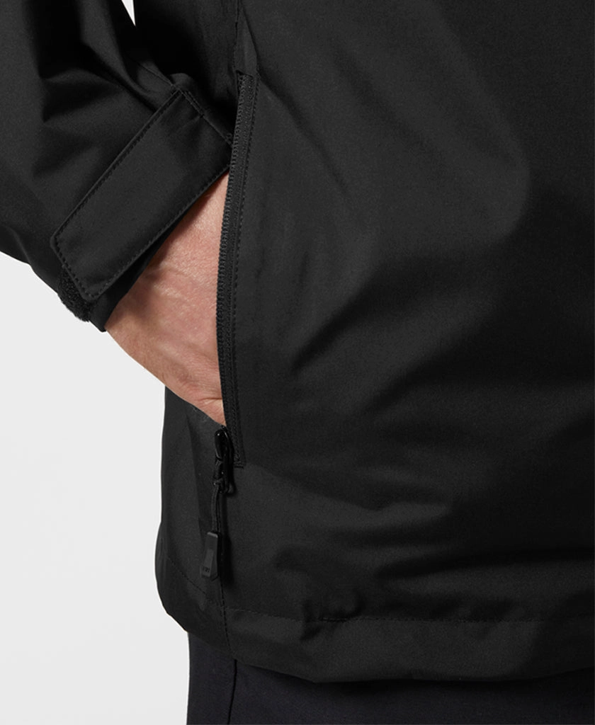 Anti Pilling Finish CREW HOODED MIDLAYER JACKET 2, Black