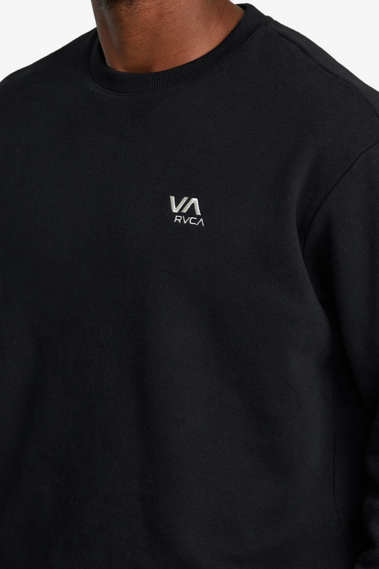 VA Essential Crew Black Reinforced Elbow Panels ReflectiveDetails