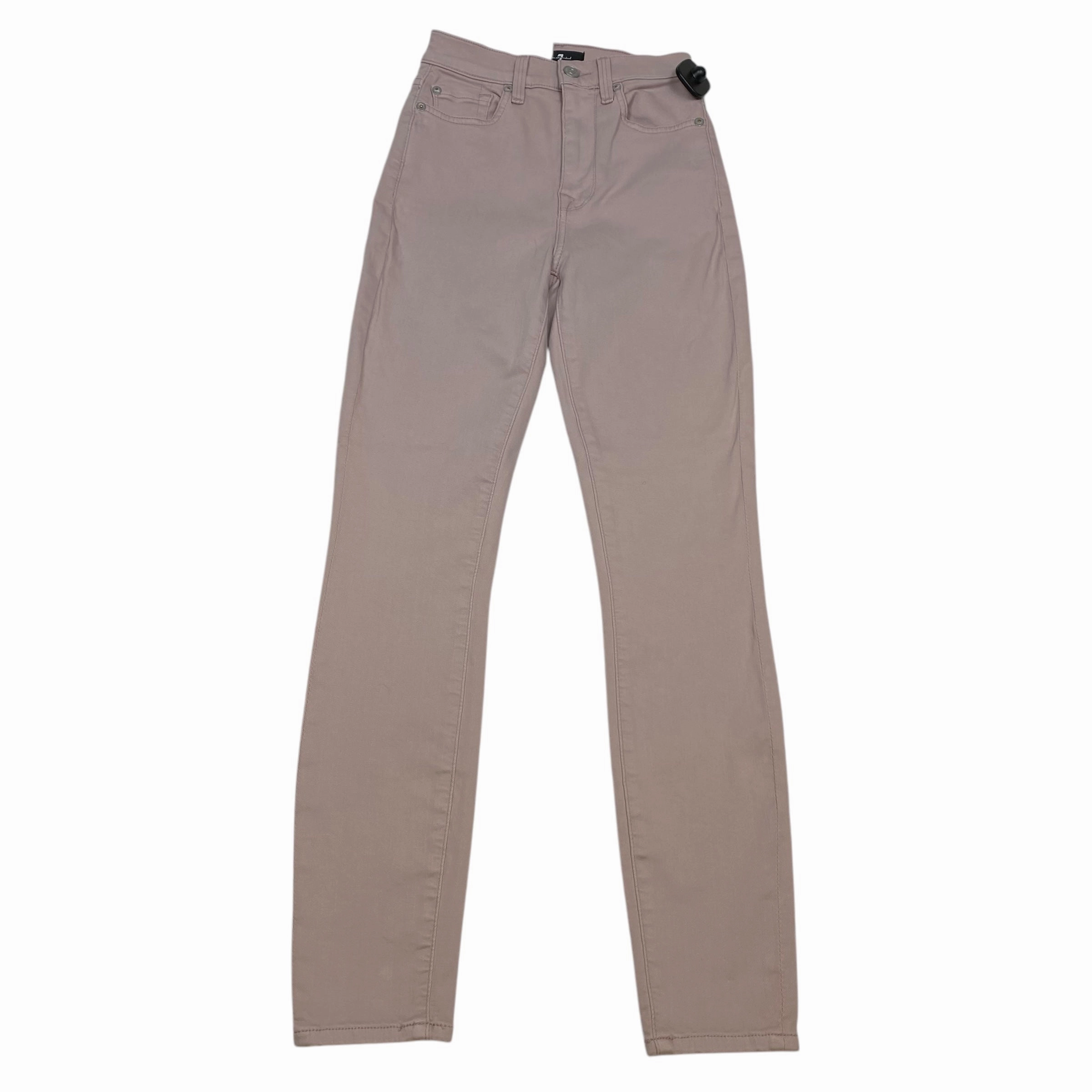 Wear Anytime Casual Friday Classic Jeans Designer By 7 For All Mankind In Pink Denim, Size: 0