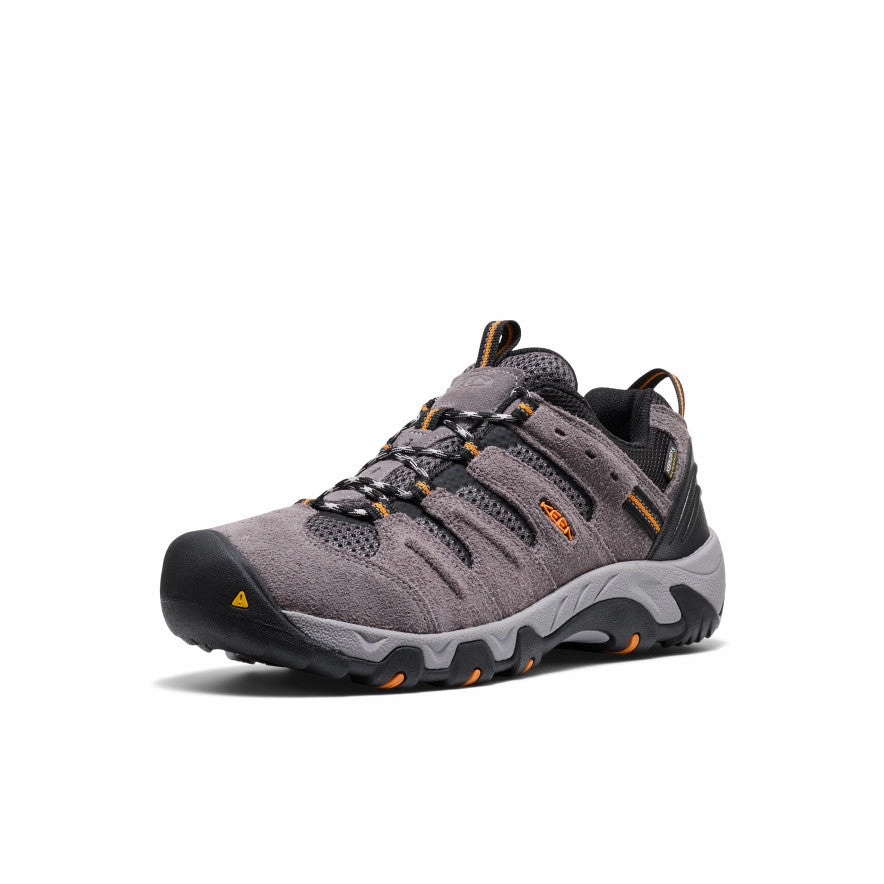 Step Safe Comfort Men's Headout Waterproof Hiking Shoe  |  Steel Grey/Orange Pepper