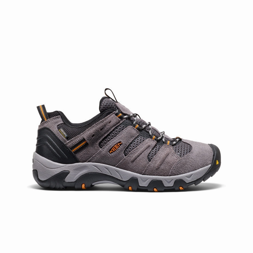 Edge Path Men's Headout Waterproof Hiking Shoe  |  Steel Grey/Orange Pepper