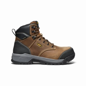 Anti-Friction Flexible TPU Shank Men's CSA Evanston 6" Waterproof Boot (Carbon Toe)  |  Bison/Black
