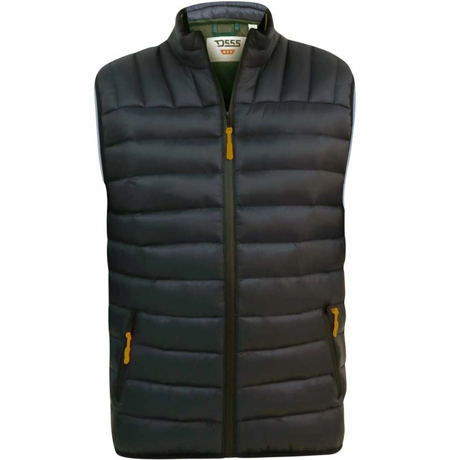 D555 Mens Wickham Big & Tall Puffer Gilet Jacket Stand Up Collar