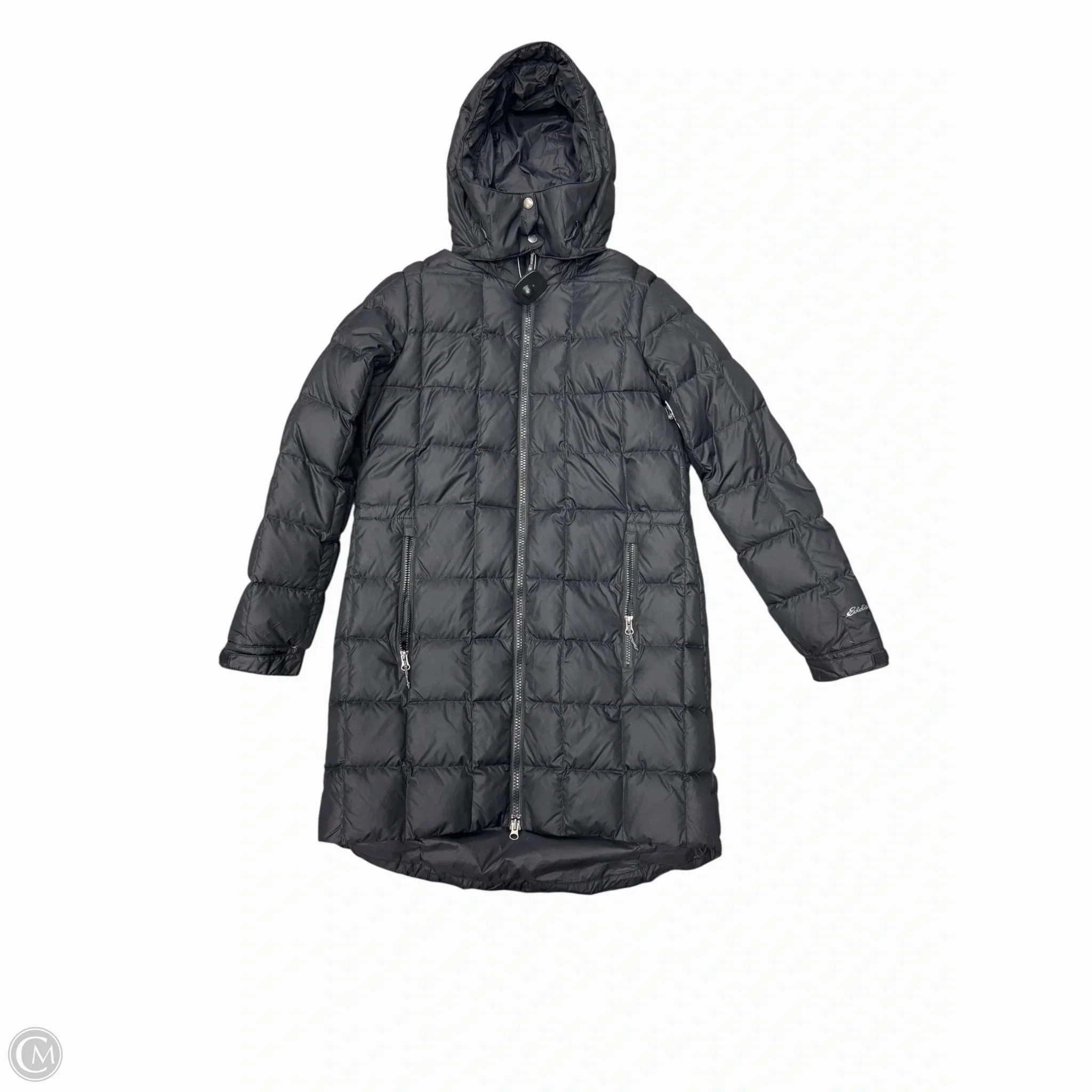 Coat Puffer & Quilted By Eddie Bauer In Black, Size: M Secure Chest Pocket Adjustable Fit Design