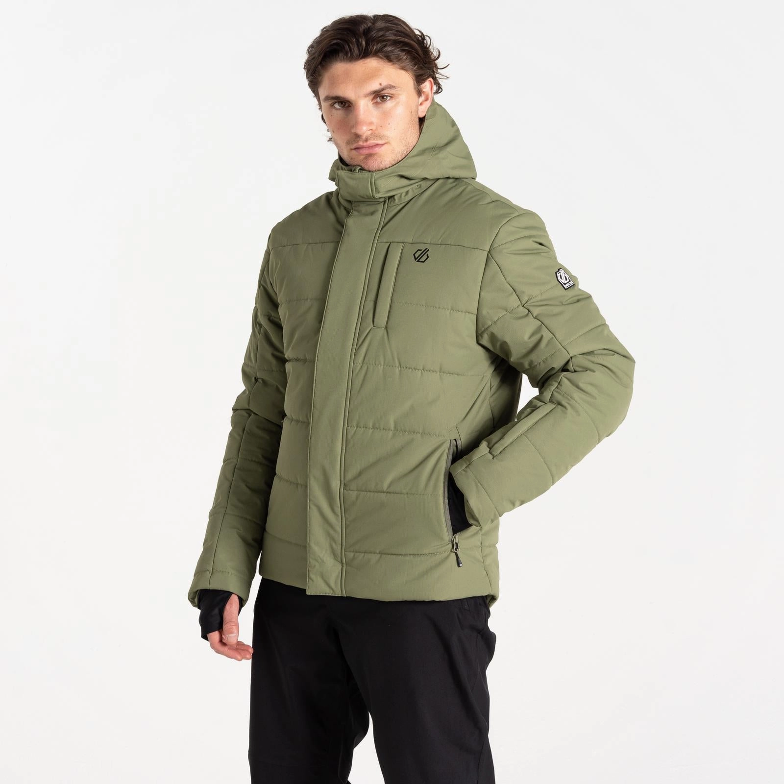 Layered construction Noise Reduced Fasteners Dare 2b Mens Camber Baffled Ski Skiing Jacket