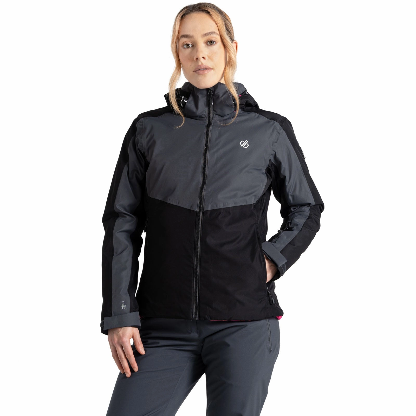 Dare 2b Womens Climatise Waterproof Thermal Ski Jacket - Ebony Grey Essential Casual Look