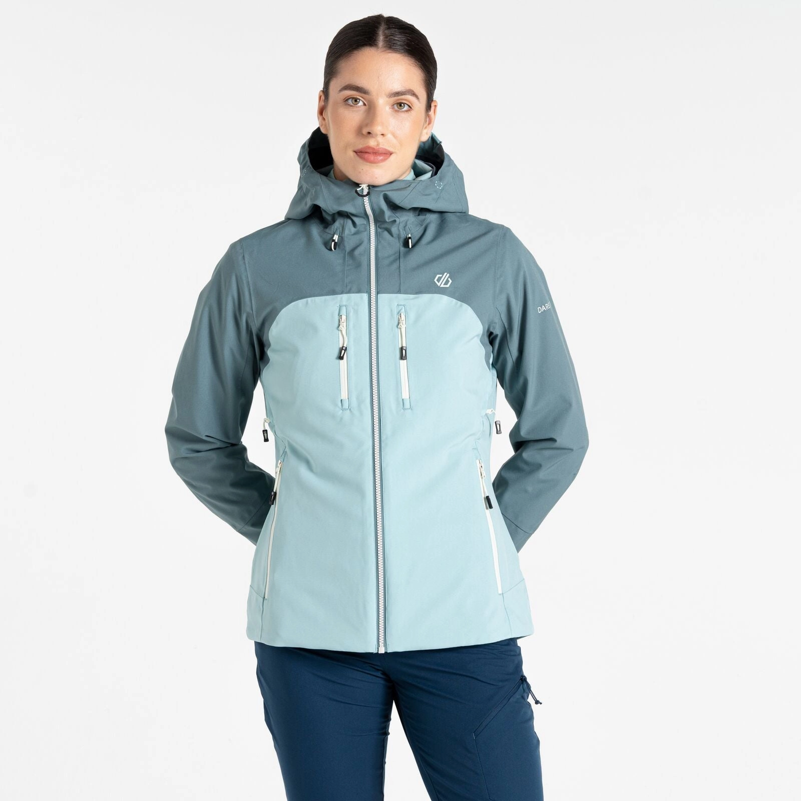 Dare 2b Womens Diverging Waterproof Jacket MagneticClosure Crisp Clean Fit
