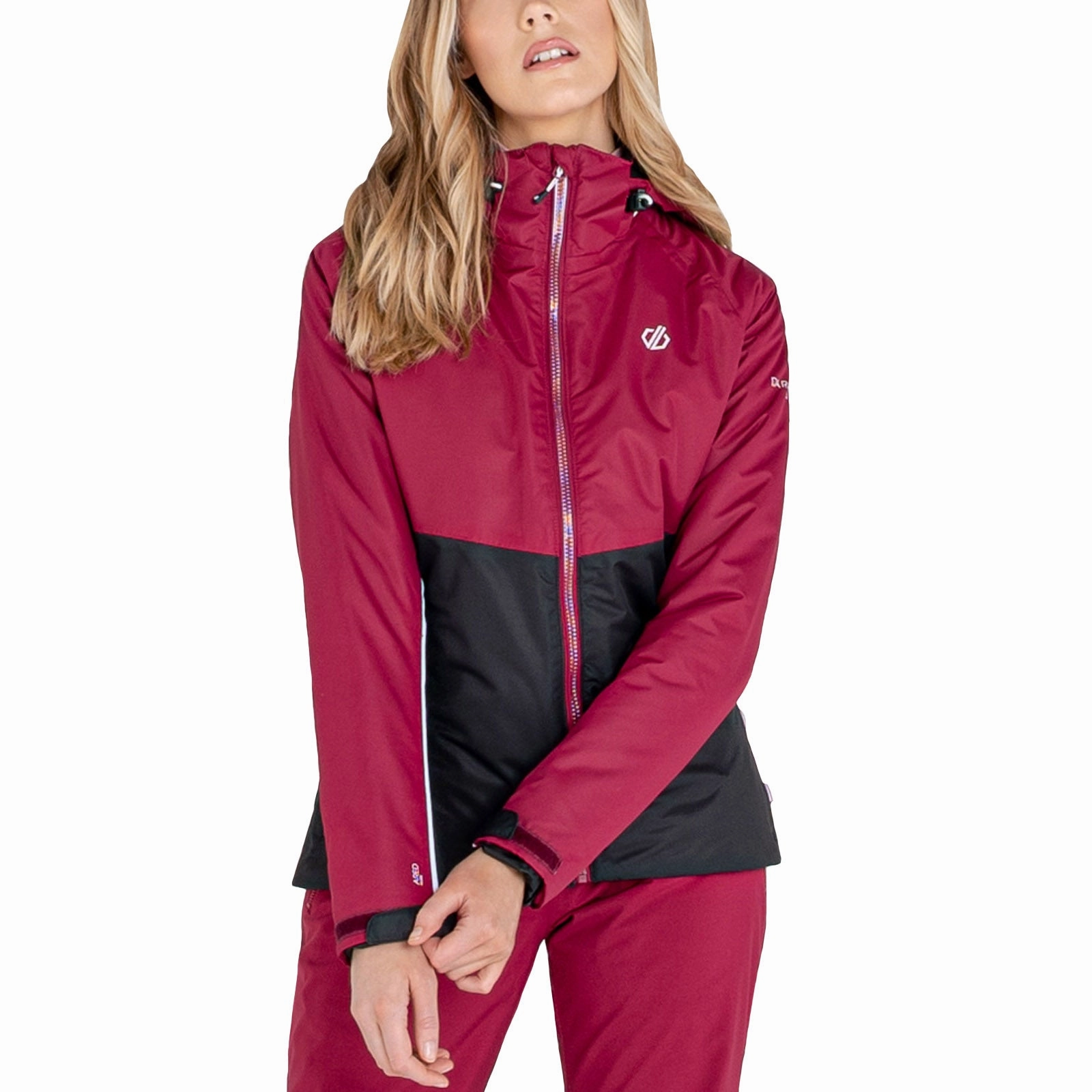 Dare 2b Womens Radiate II Waterproof Fleece Lined Ski Jacket - Beetroot Universal Fit Framework ThermalReflective