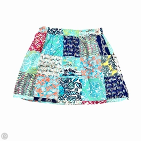 Handmade Item Modern Cut Skirt Designer By Lilly Pulitzer In Blue & Orange, Size: S
