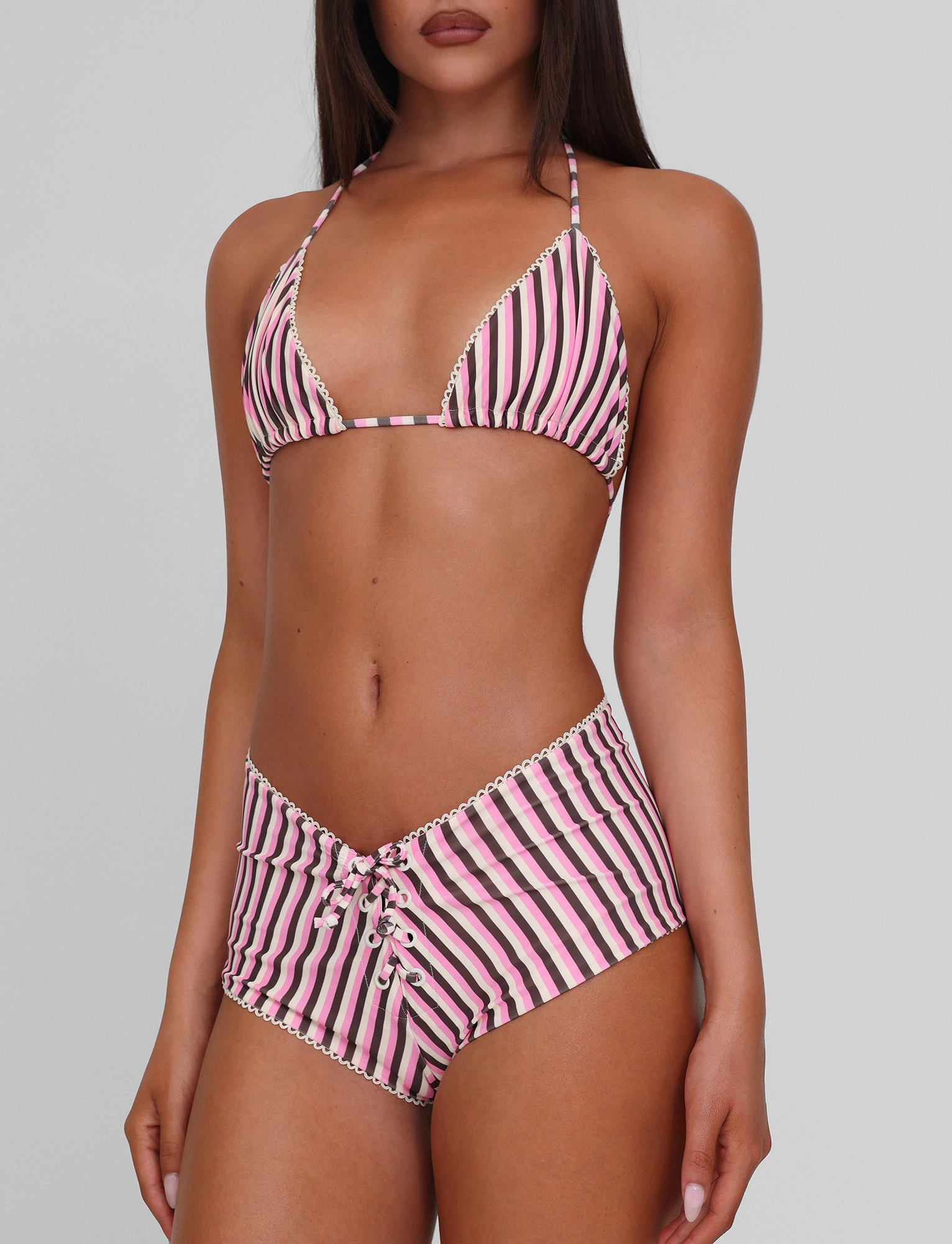 DAZZLE BIKINI TOP - STRIPE Retro Mood