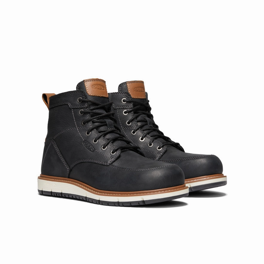 Skin Hug Slim Profile Men's San Jose 6" Boot (Aluminum Toe)  |  Black/Caramel Cafe