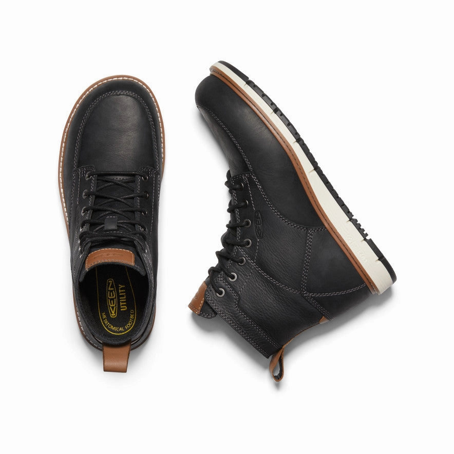 Anti Odor Men's San Jose 6" Boot (Aluminum Toe)  |  Black/Caramel Cafe