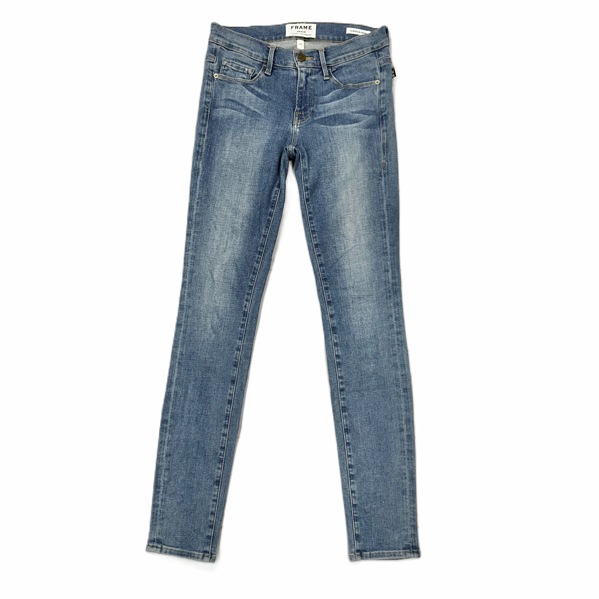 Denim Blue Jeans Designer By Frame, Size: 00 Customizable Hem Options Brunch Outfit Casual