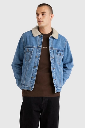 Denim Sherpa Trucker Jacket Vintage Blue Go Anywhere Wear