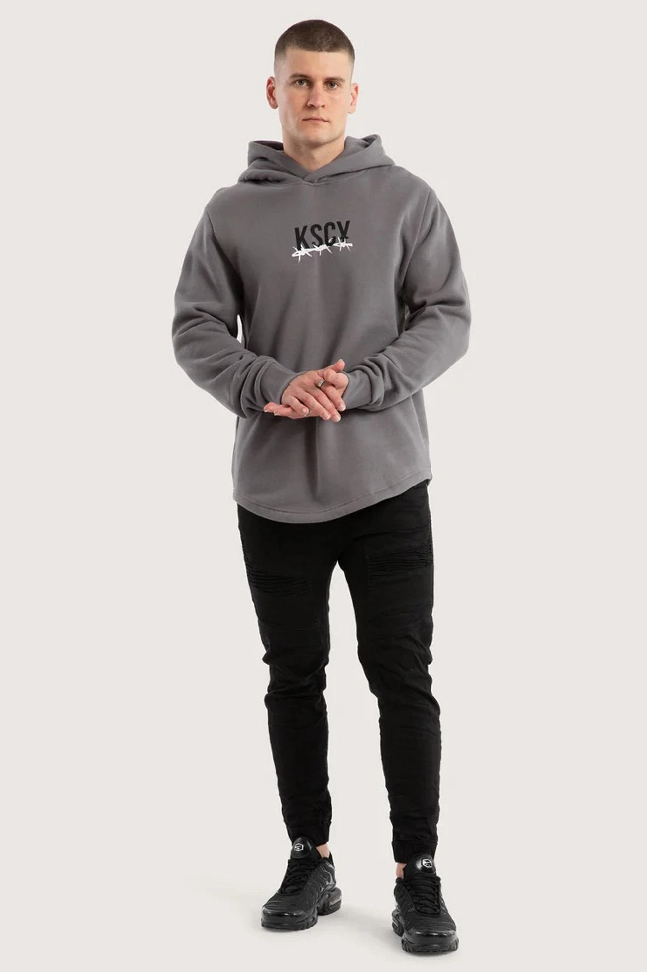 Diluted Dual Curved Hoodie Charcoal Shawl Lapel Flexible Insulation