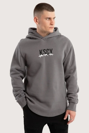 Crisp Look Wind Protection Diluted Dual Curved Hoodie Charcoal