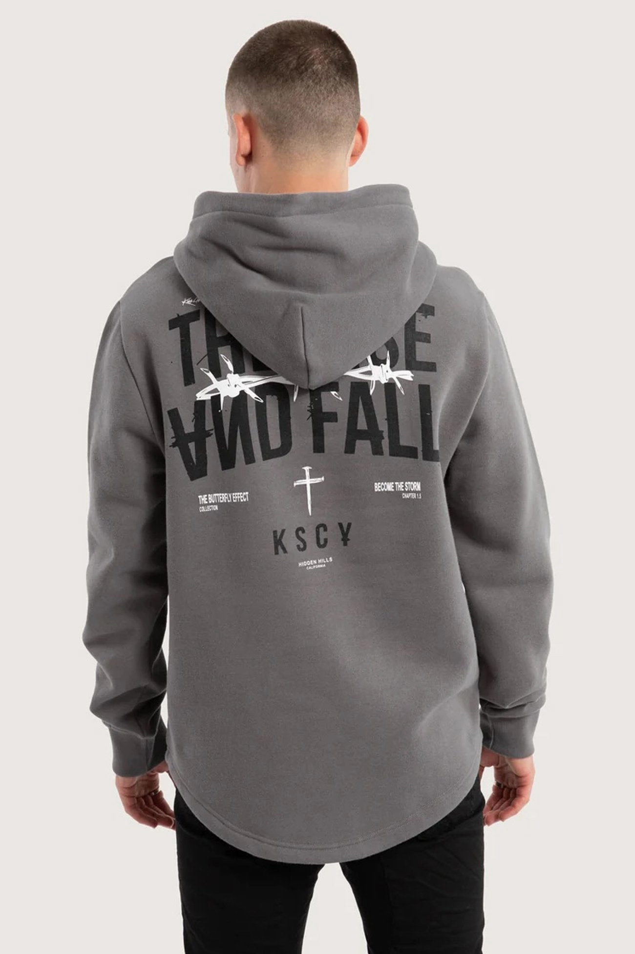 Diluted Dual Curved Hoodie Charcoal Zipper Guard Weatherproofing Non Restrictive Movement
