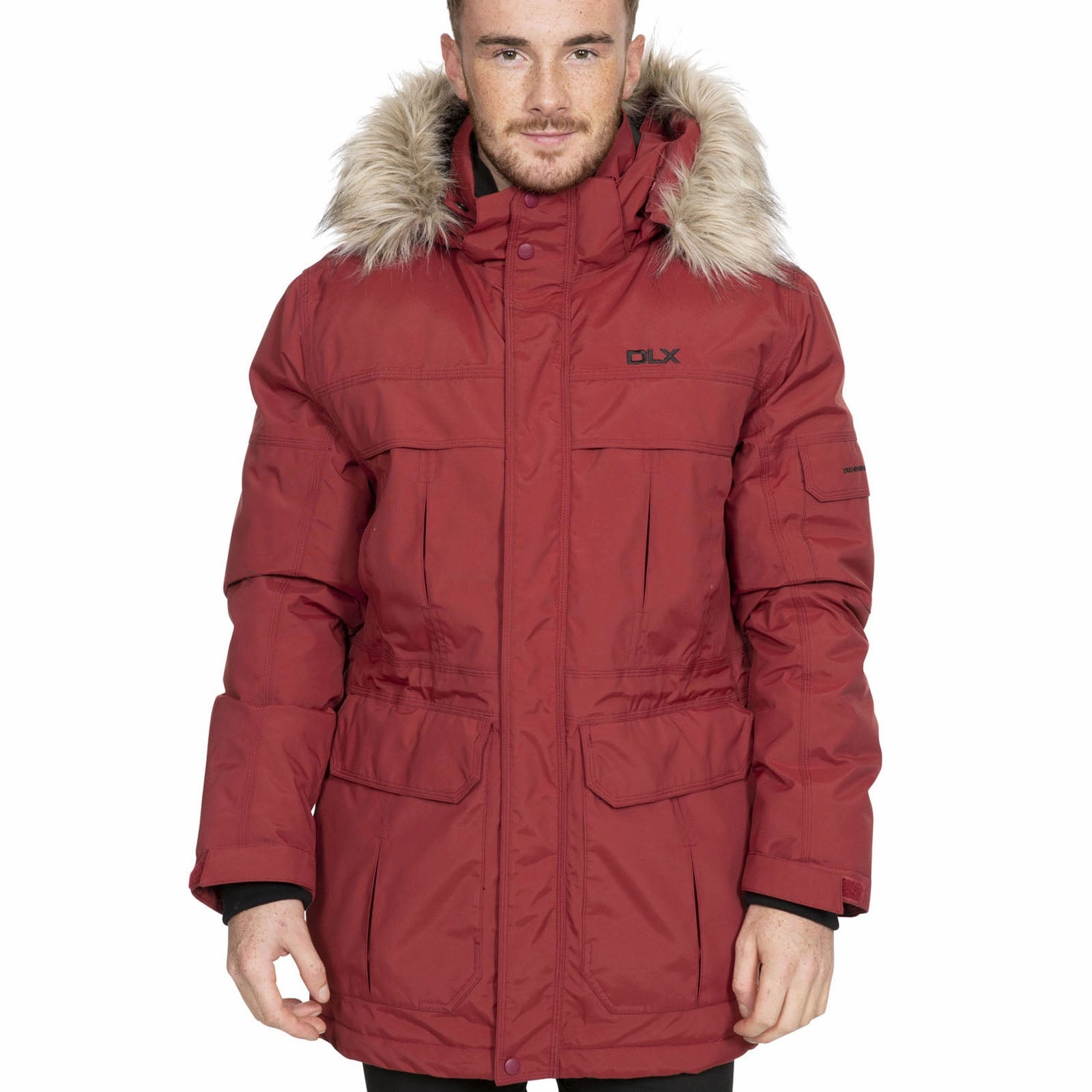 DLX Mens Highland Waterproof Down Parka Jacket Adjustable Hood MoistureWickingTechnology