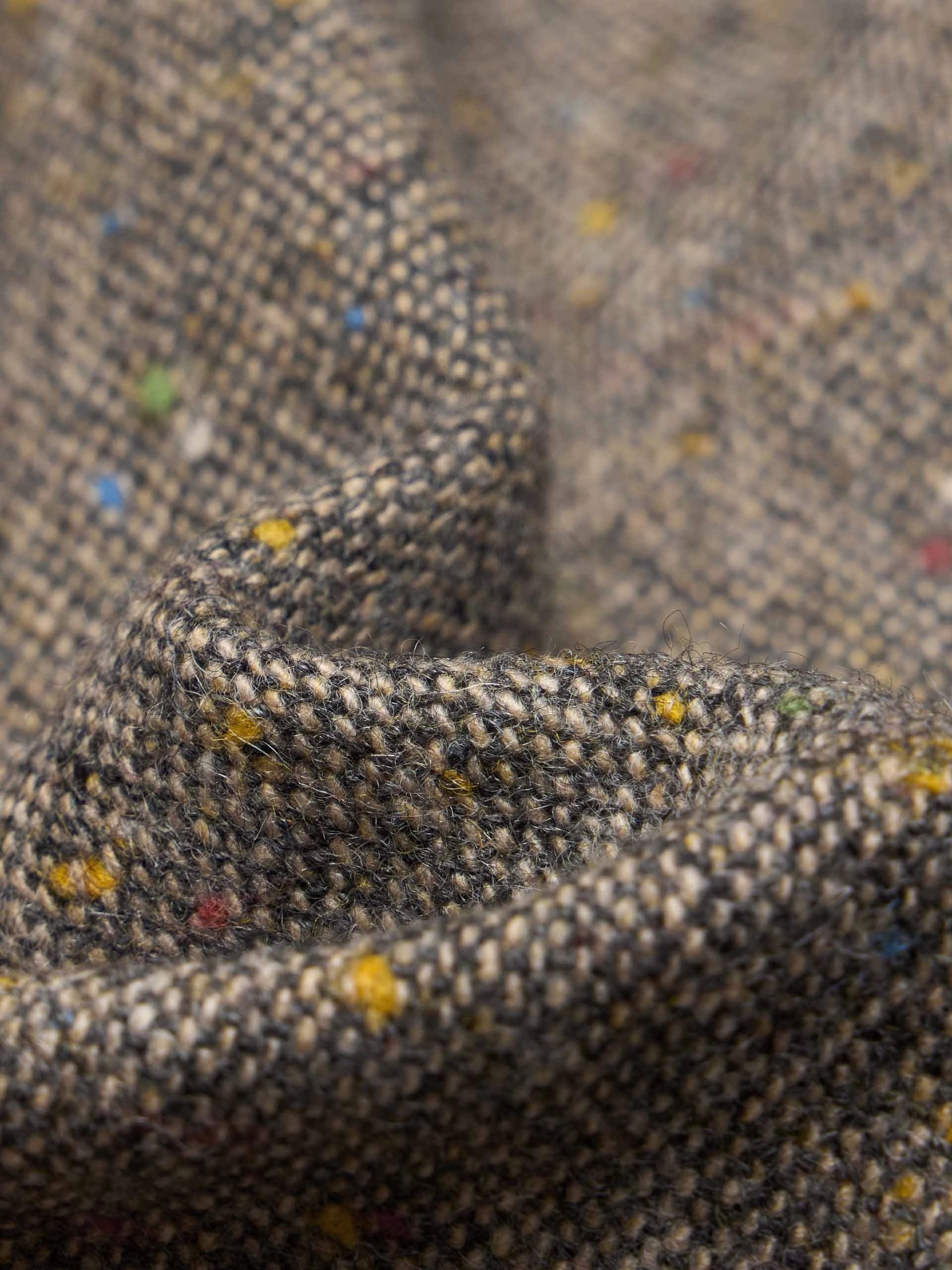Durable Abrasion Resistant Smooth Zipper Track Donegal Tweed Button Coat