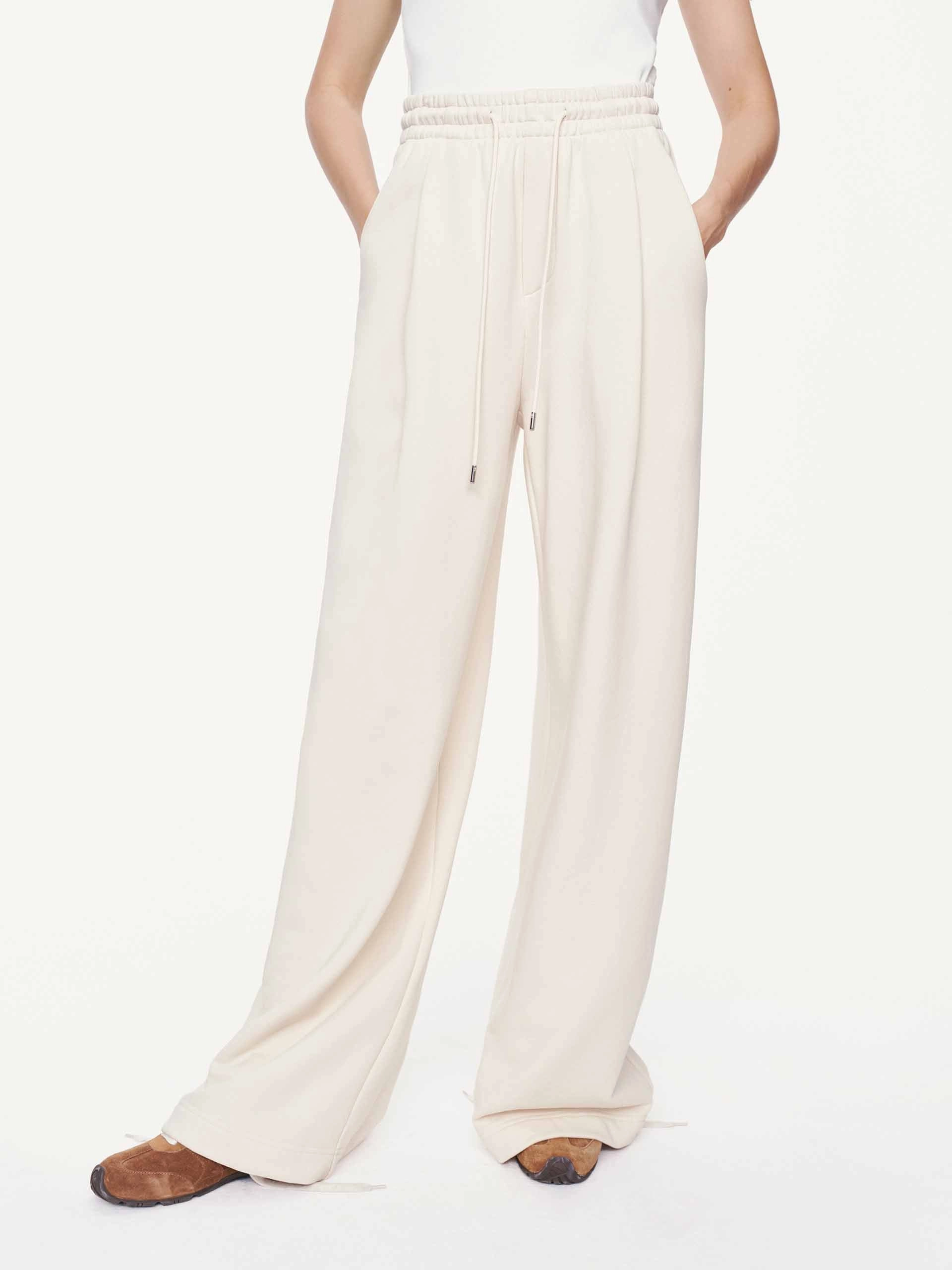 Cotton Drawstring Relaxed Trousers Quick Drying Sporty Fit Design