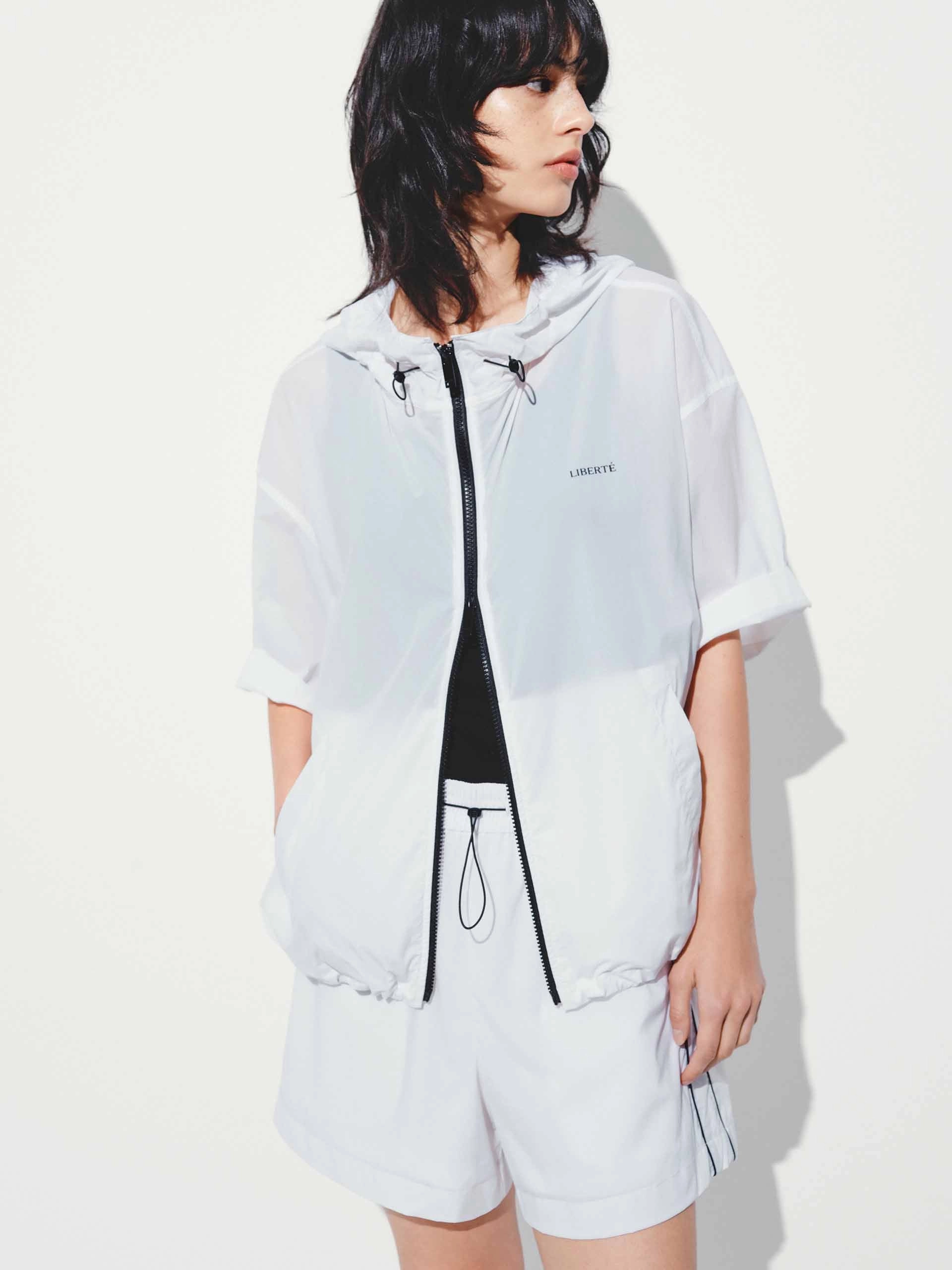 Cozy Hood Detail Drawstring Hem Hooded Coat