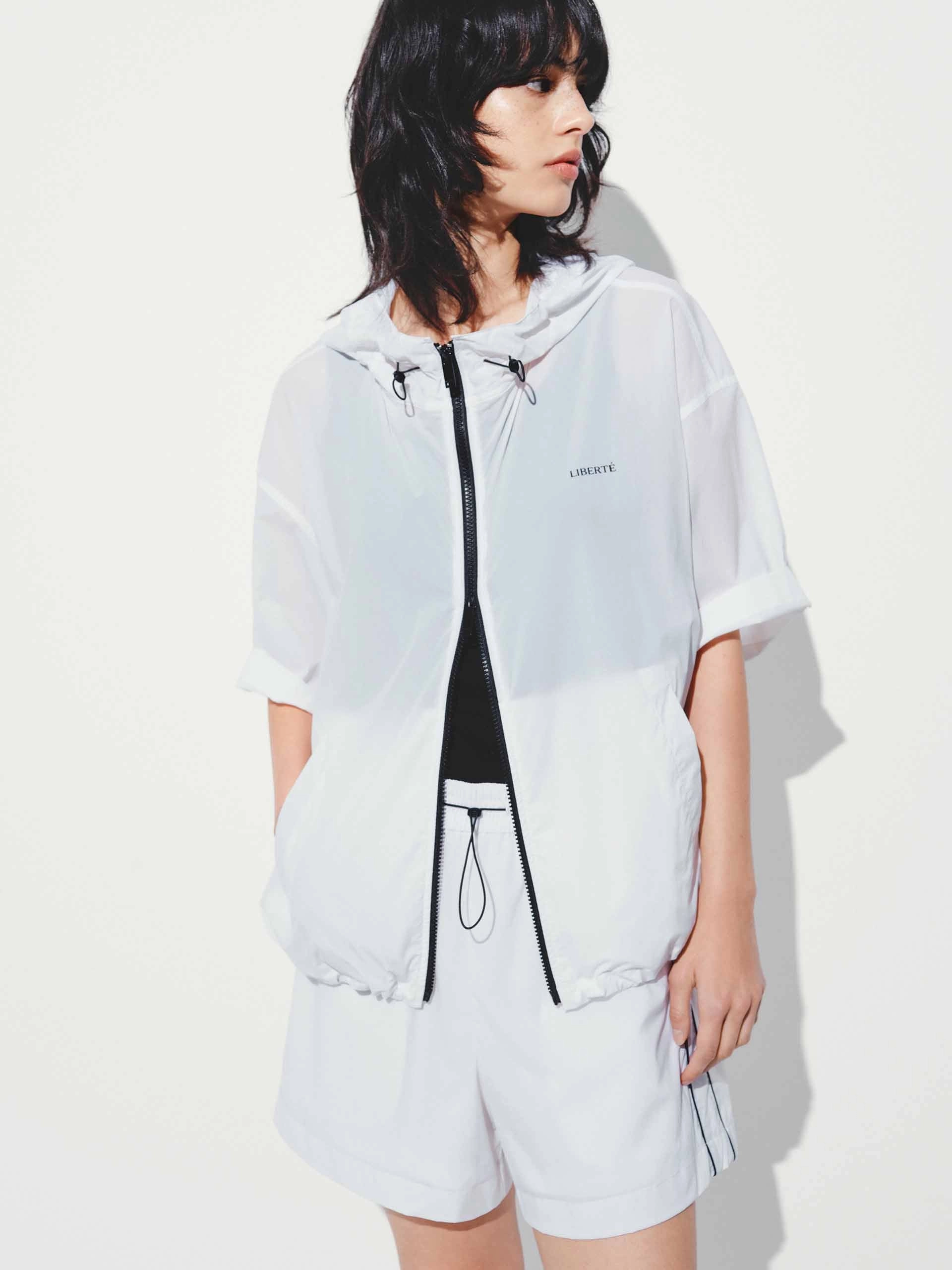 Drawstring Hem Hooded Coat Comfy Fit Fleece Lined