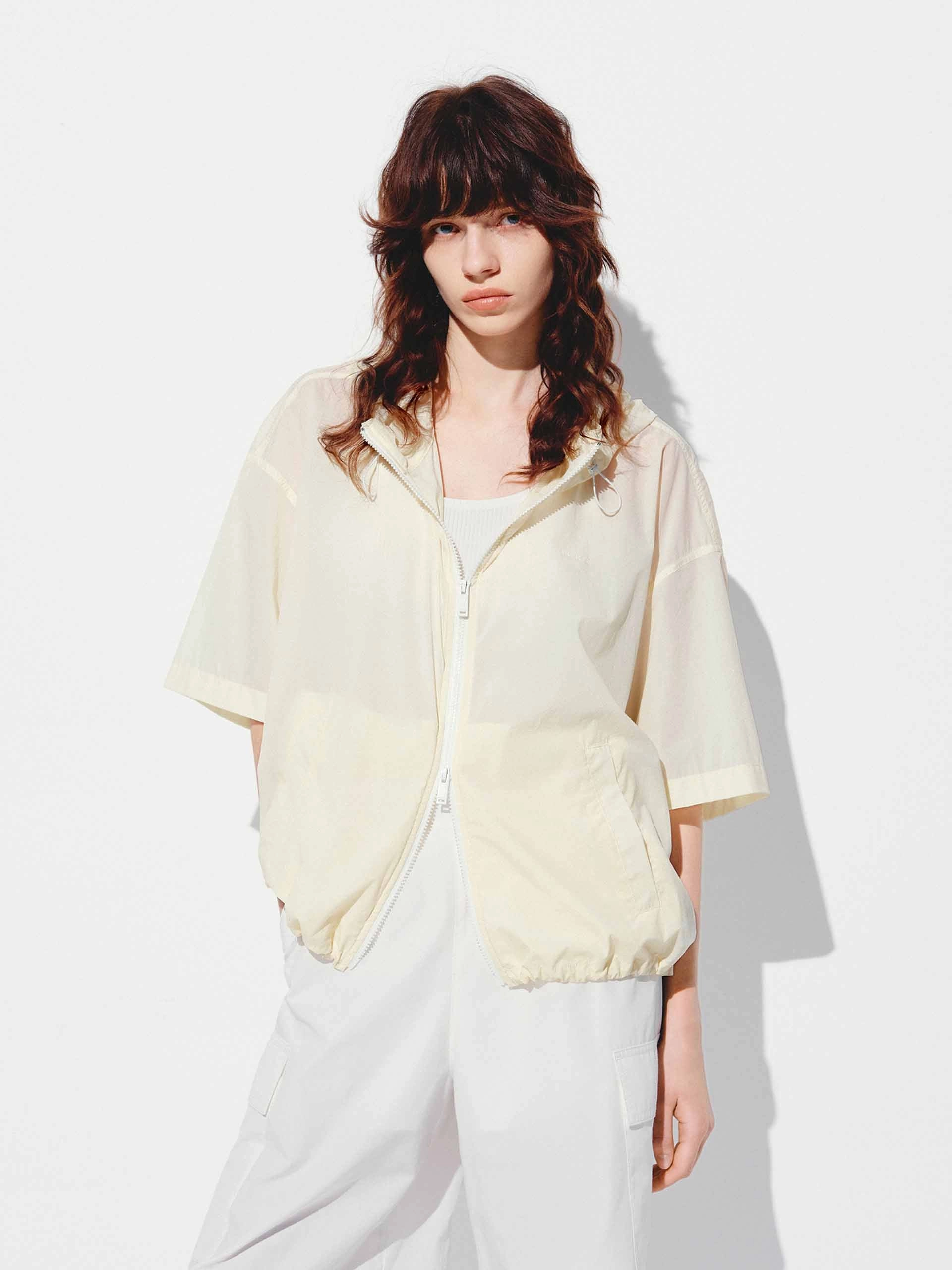 Drawstring Hem Hooded Coat Layered Cuff System Breathable Technology