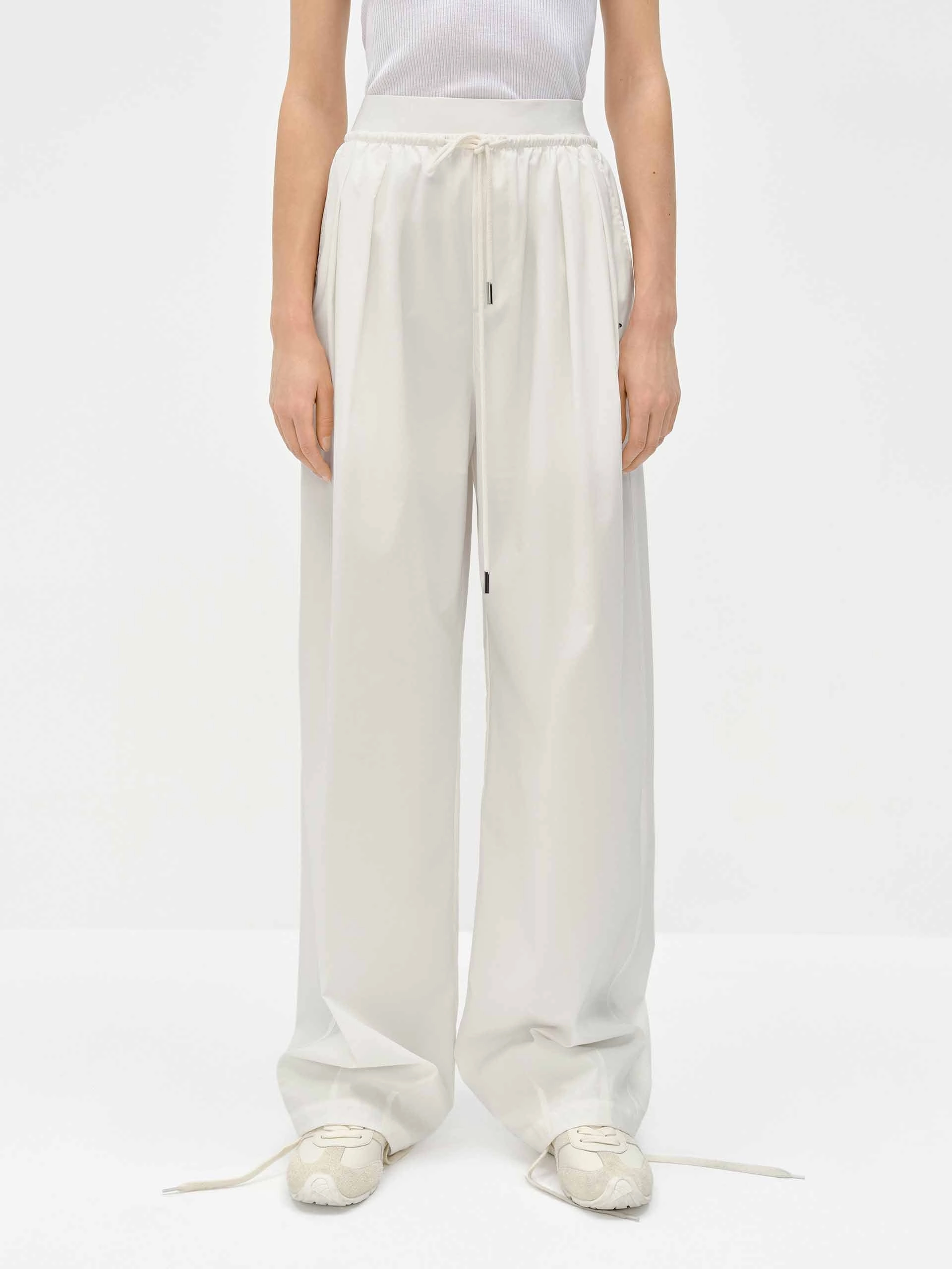Drawstring Logo Pants Double Stitched Seams Timeless Design