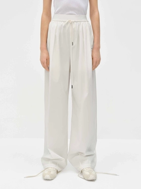 Drawstring Logo Pants Double Stitched Seams Timeless Design